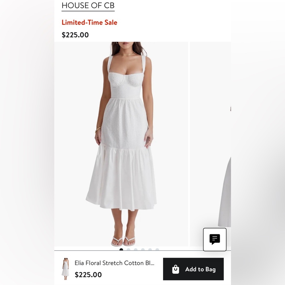 House of CB eyelet dress NWT size XS